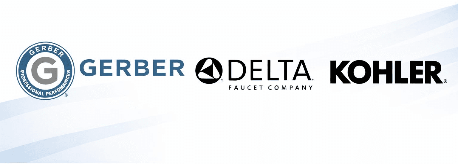 Plumbing brands Moen Kohler Gerber Delta